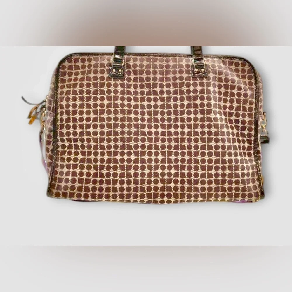Kate Spade Brown and Purple Travel Duffle Bag